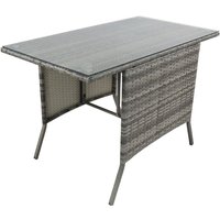 VCM Gartentisch Raloso grau Rattan B/H/L: ca. 114x74x64 cm von VCM