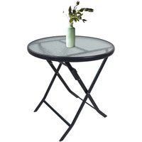 VCM Gartentisch anthrazit Metall B/H/L: ca. 70x70x70 cm von VCM