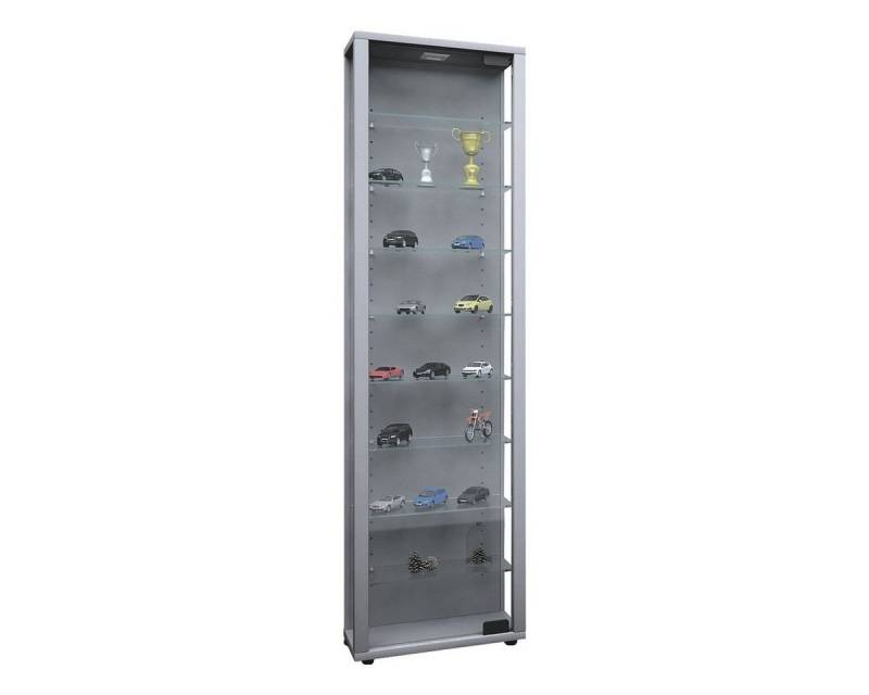 VCM Glasvitrine Edana Maxi LED rechteckig, mit Glastür und 8 Fachböden von VCM