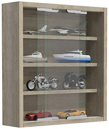 VCM Glasvitrine hängend | Vitrine Glas mit ESG-Sicherheitsglas | Maße: H. 40 x B. 37 x T. 10 cm| Hängevitrine Glas | Modern und platzsparend | Glas Vitrinenschrank - Agisa S von VCM