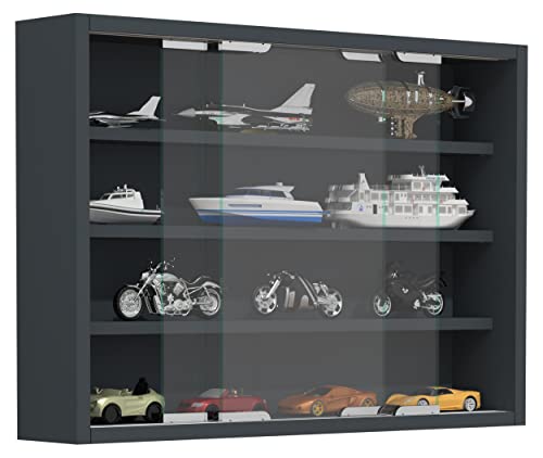VCM Glasvitrine hängend | Vitrine Glas mit ESG-Sicherheitsglas | Maße: H. 40 x B. 57 x T. 10 cm | Hängevitrine Glas | Modern und platzsparend | Glas Vitrinenschrank - Agisa M von VCM