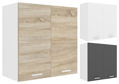 VCM Küchenschrank Breite 60 cm Holztür Hängeschrank Küche Küchenmöbel Esilo Weiß von VCM