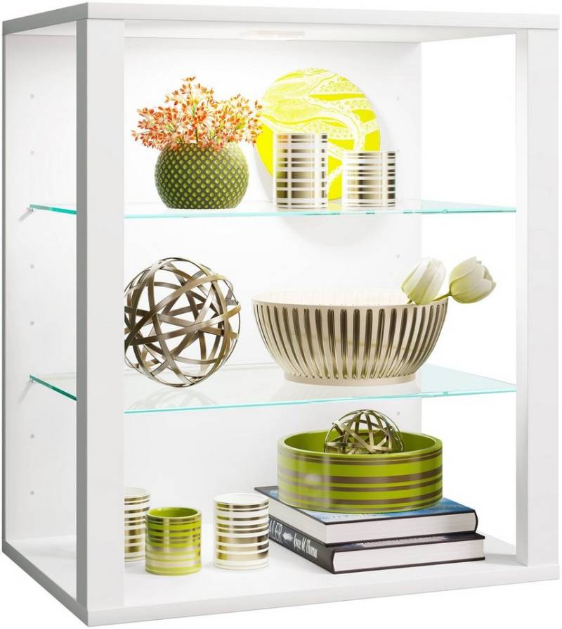 VCM Hängevitrine Holz Glas Stand Vitrine Sammelvitrine Glasol SW von VCM