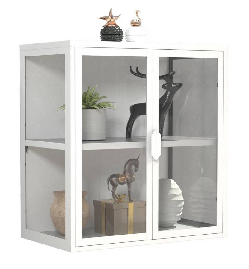 VCM Hängevitrine Stahl Wandvitrine Hängevitrine Vitrine Glas Flokas von VCM