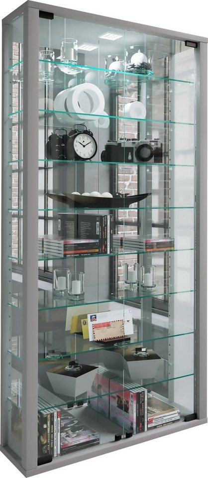VCM Hängevitrine Wandvitrine Glasvitrine Vitrosa Maxi Spiegel von VCM
