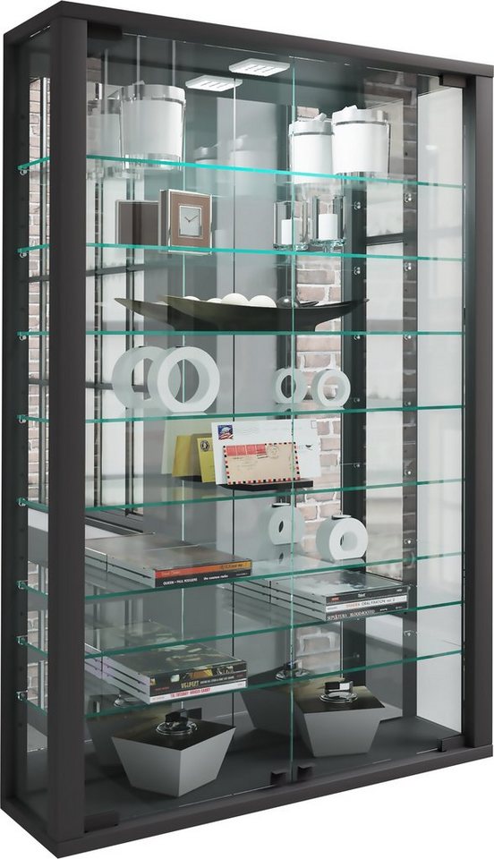 VCM Hängevitrine Wandvitrine Glasvitrine Vitrosa Mini Spiegel von VCM
