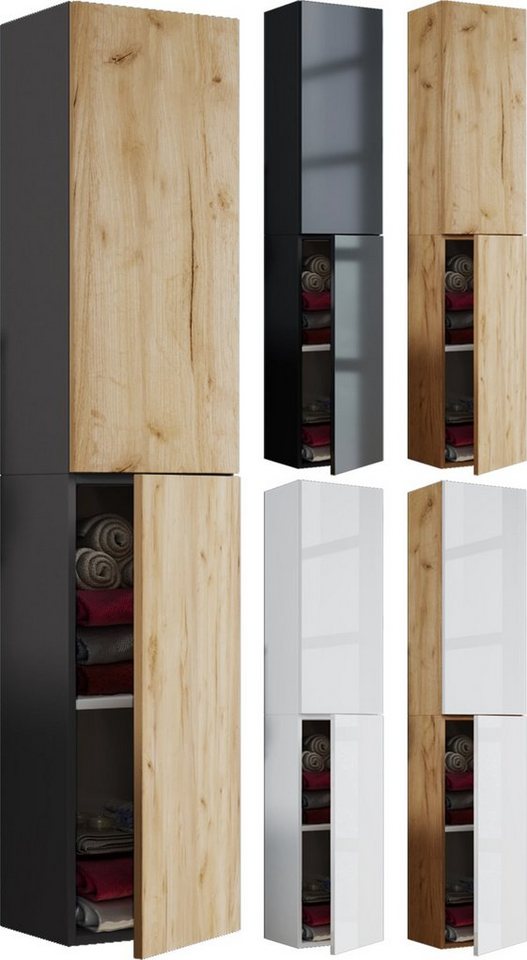 VCM Hochschrank Holz Badmöbel Bad Hochschrank Badschrank Lendas von VCM
