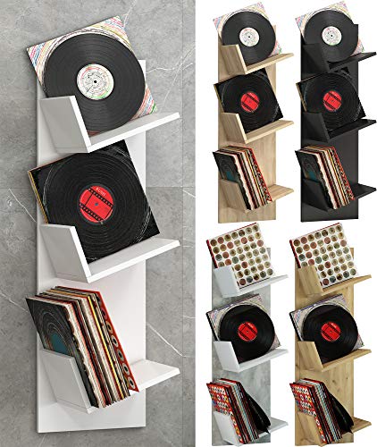 VCM Holz Bücher Schallplatten LP Hängeregal Wandregal Wandboard Deko Regal Sulda Honig-Eiche von VCM