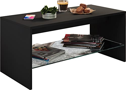 VCM Holz Couchtisch | Sofatisch mit ausreichend Stauraum | Maße ca. H. 40 x B. 90 x T. 40 cm | Wohnzimmertisch – Wisal von VCM