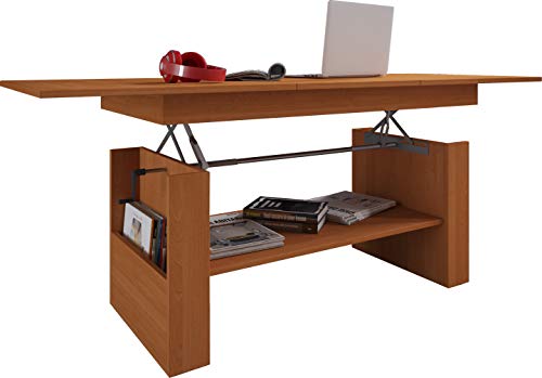 VCM Holz Couchtisch schlicht | Maße ca. H. 52 x B. 115 x T. 58 cm | Wohnzimmertisch - Kobila höhenverstellbar ausziehbar von VCM