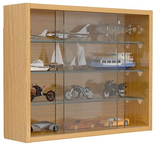 VCM Glasvitrine hängend | Vitrine Glas | Maße: H. 40 x B. 50 x T. 12 cm | Hängevitrine Glas | Modern und platzsparend | Glas Vitrinenschrank - Drivalo S von VCM