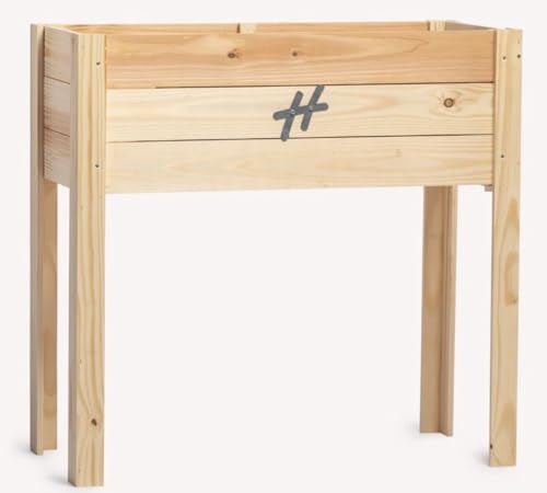 VCM Holz Hochbeet rechteckig, stehender Pflanzkasten für Garten Terrasse Balkon - H. 78 x B. 80 x. T. 38 cm VCM Holz Hochbeet rechteckig, stehender Pflanzkasten für Garten Terrasse Balkon - H. 78 x B. 80 x. T. 38 cm von VCM