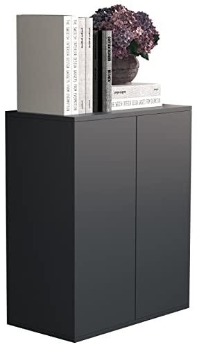VCM Holz Kommode | Sideboard mit Drehtüren | Maße ca. H. 73 x B. 60 x T. 32 cm - Dalosa 2 von VCM
