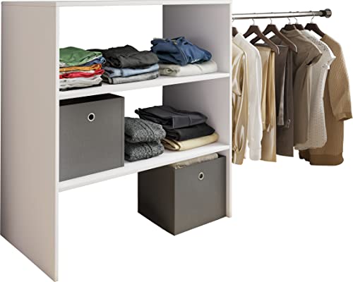 VCM Holz Kleiderschrank | offener Schrank | begehbarer Kleiderregal | Dachschrägen Regal | Maße ca. B. 90 x H. 100 x T. 50 cm - Dacho ll von VCM