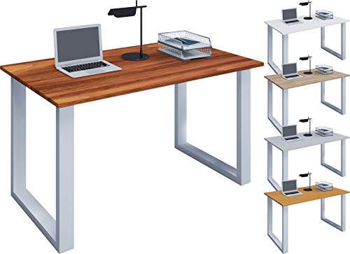 VCM Holz Schreibtisch Computertisch Arbeitstisch Büromöbel Lona U Weiß B. 140 x T. 80 cm, Weiß von VCM