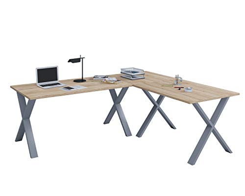 VCM Holz Schreibtisch | Eckschreibtisch schlicht | 130x130 | L Form Links oder rechts | Arbeitstisch Platte 50 cm tief | Computertisch Büromöbel - Lona X VCM Holz Schreibtisch | Eckschreibtisch schlicht | 130x130 | L Form Links oder rechts | Arbeitstisch Platte 50 cm tief | Computertisch Büromöbel - Lona X von VCM