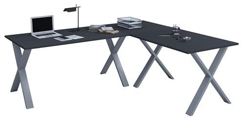 VCM Holz Schreibtisch | Eckschreibtisch schlicht | 190x160 | L Form Links oder rechts | Arbeitstisch Platte 80 cm tief | Computertisch Büromöbel - Lona X VCM Holz Schreibtisch | Eckschreibtisch schlicht | 190x160 | L Form Links oder rechts | Arbeitstisch Platte 80 cm tief | Computertisch Büromöbel - Lona X von VCM