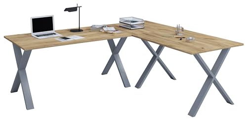 VCM Holz Schreibtisch | Eckschreibtisch schlicht | 220x160 | L Form Links oder rechts | Arbeitstisch Platte 80 cm tief | Computertisch Büromöbel - Lona X VCM Holz Schreibtisch | Eckschreibtisch schlicht | 220x160 | L Form Links oder rechts | Arbeitstisch Platte 80 cm tief | Computertisch Büromöbel - Lona X von VCM