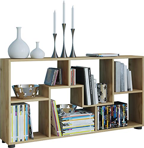 VCM Holz Kommode | Sideboard mit praktischen Fachbodeneinteilung | Raumteiler | Maße ca. H. 62 x B. 117 x T. 20 cm - Pintal von VCM
