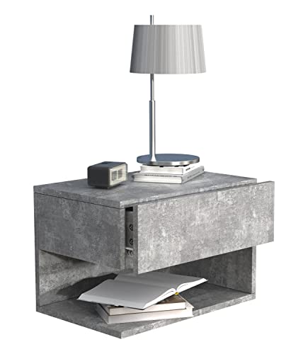 VCM Nachtschrank | Wandschublade | Wandboard | Nachttisch | Maße ca. H. 30 x B. 45 x T. 32 cm - Usal XL 45 cm von VCM
