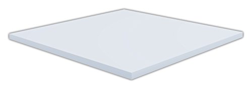 VCM Holzplatte | Ergänzungsplatte | Maße ca. H. 2 x B. 50 x T. 50 cm | Eckplatte - Masola Weiß von VCM