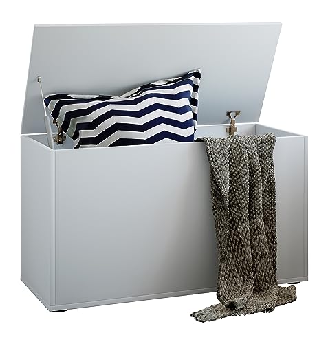 VCM Holztruhe | Maße ca. H. 49 x B. 82 x T. 44 cm |Kiste für flexiblen Einsatz in Allen Wohnräumen | Aufbewahrungsbox | Kiste - Bendola von VCM