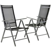 VCM Klappsessel 2er Set anthrazit Aluminium B/H/T: ca. 56x105x65 cm von VCM