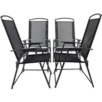 VCM Klappsessel 4er Set anthrazit Metall B/H/T: ca. 61x105x56 cm von VCM