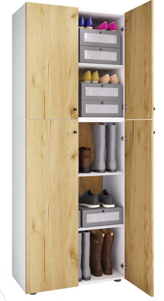 VCM Kleiderschrank Kleiderschrank Jugendschrank Lona Drehtüren von VCM