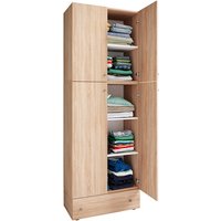 VCM Kleiderschrank »Lona«, BxHxL: 39 x 200 x 70 cm, Holzwerkstoff - braun von VCM