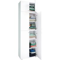 VCM Kleiderschrank »Lona«, BxHxL: 39 x 223 x 70 cm, Holzwerkstoff - weiss von VCM