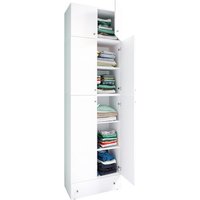 VCM Kleiderschrank »Lona«, BxHxT: 39 x 240 x 70 cm, Holzwerkstoff - weiss von VCM