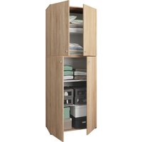 VCM Kleiderschrank Lona XXL Drehtüren, Sonoma-Eiche von VCM