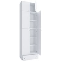 Kleiderschrank "Lona XXL" Drehtüren | Mit Aufsatz & Schublade Weiß Kleiderschrank "Lona XXL" Drehtüren | Mit Aufsatz & Schublade Weiß von VCM