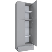 Kleiderschrank "Lona XXL" Drehtüren | Mit Schublade Grau von VCM