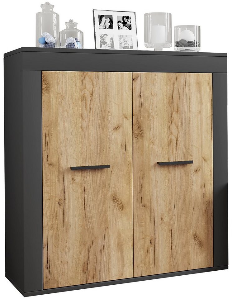 VCM Kommode Holz Kommode Sideboard Anrichte Usilo 2 Drehtüren von VCM