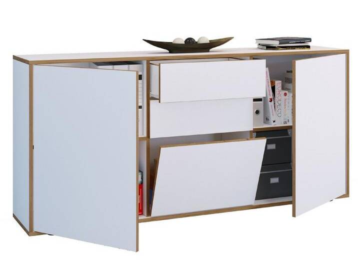VCM Kommode Holz Kommode Sideboard Salia Breite 160 Schublade, weiß, Weiß von VCM