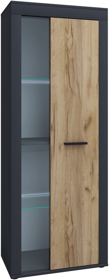 VCM Kommode Schrank Vitrine Wohnzimmer Holz Glas Usilo von VCM