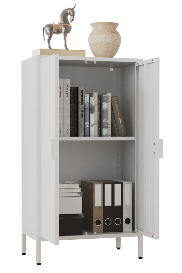 VCM Kommode Stahl Kommode Sideboard Schrank Drehtüren Flokas M von VCM