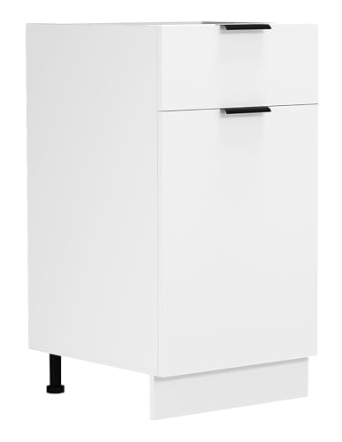 VCM Küchenschrank | Maße ca. H. 82 x B. 40 x T. 46 cm | Unterschrank mit Einer Drehtüre und Einer Schublade | Küchenmöbel - Fasola von VCM