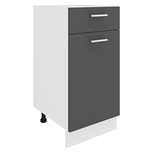 VCM Küchenschrank | Maße ca. H. 82 x B. 40 x T. 46 cm | Unterschrank mit Schublade | Küchenmöbel - Esilo von VCM