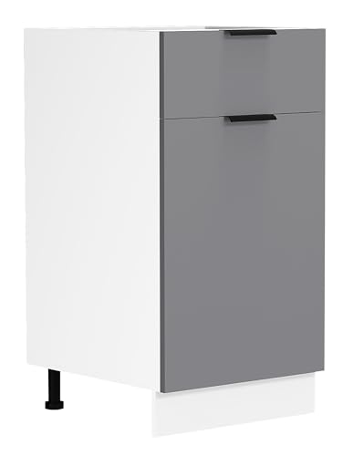 VCM Küchenschrank | Maße ca. H. 82 x B. 40 x T. 46 cm | Unterschrank mit Einer Drehtüre und Einer Schublade | Küchenmöbel - Fasola von VCM