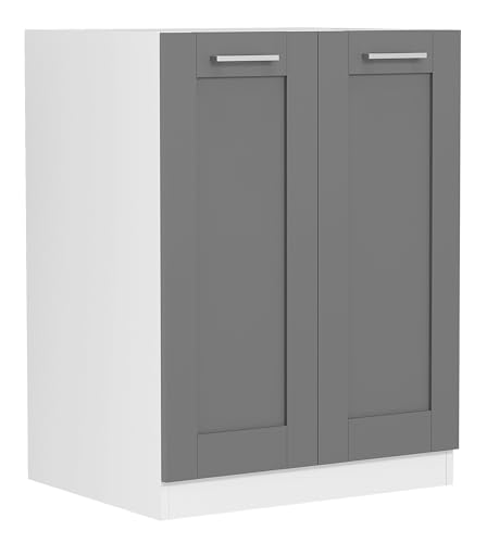 VCM Küchenschrank | Maße ca. H. 82 x B. 60 x. T. 46 cm | Unterschrank mit Zwei Drehtüren im Landhaus Stil | Küchenmöbel – Colura von VCM