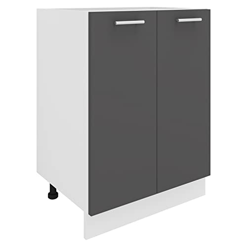 VCM Küchenschrank | Maße ca. H. 82 x B. 60 x. T. 46 cm | Unterschrank mit Zwei Drehtüren | Küchenmöbel - Esilo von VCM