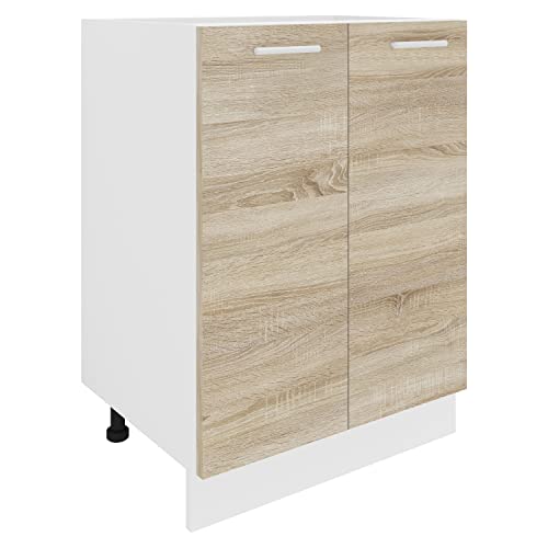 VCM Küchenschrank | Maße ca. H. 82 x B. 60 x. T. 46 cm | Unterschrank mit Zwei Drehtüren | Küchenmöbel - Esilo von VCM