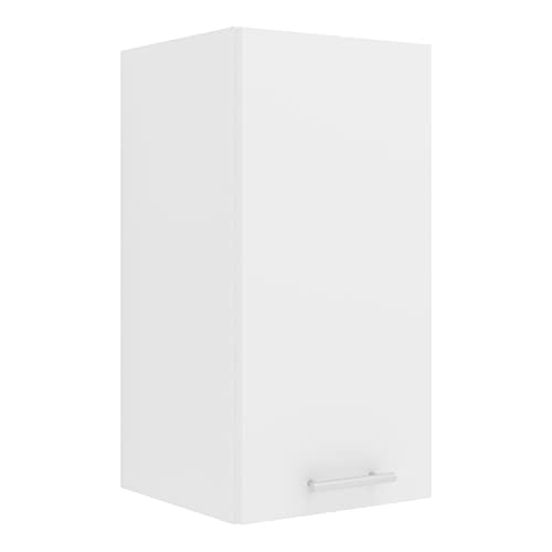 VCM Küchenschrank hängend | Maße ca. H. 60 x B. 30 x T. 31 cm | Hängeschrank mit Zwei Fächern | Küchenmöbel – Esilo Weiß von VCM