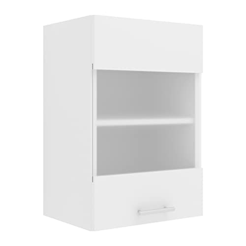 VCM Küchenschrank hängend | Maße ca. H. 60 x B. 40 x T. 31 cm | Hängeschrank mit Zwei Fächern | Küchenschrank mit Glas | Küchenmöbel - Esilo von VCM