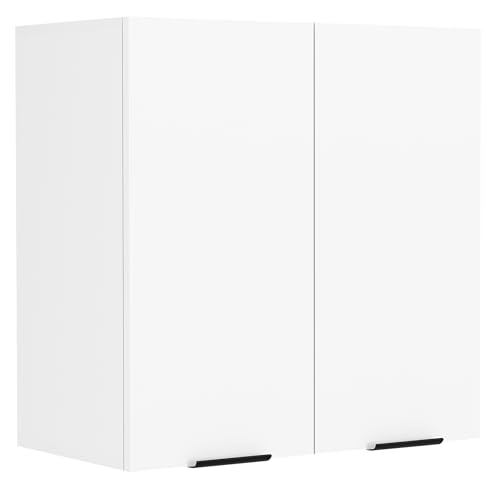VCM Küchenschrank hängend | Maße ca. H. 60 x B. 60 x T. 31 cm | Hängeschrank mit Drehtür und Zwei Fächern | Küchenmöbel - Fasola Weiß von VCM