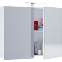 VCM LED Spiegelschrank "Badinos" 60cm Weiß von VCM