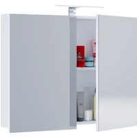 LED Spiegelschrank "Badinos" 80cm Weiß von VCM